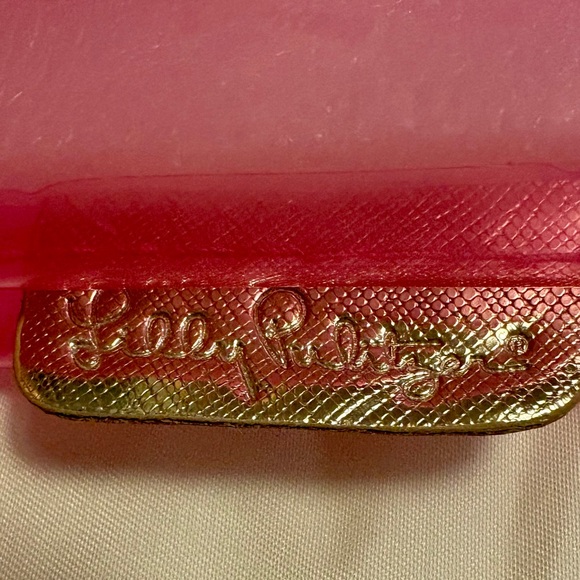Lilly Pulitzer Floral Tote & Clear Pink Wristlet with Palm Trees New without 🏷️🌸 - Picture 6 of 6